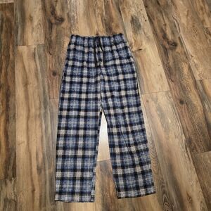 Stafford Men's Blue and Black Plaid Joggers